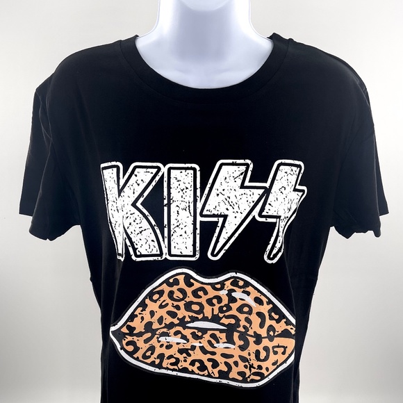 No name Tops - Kiss-Leopard Lips T-shirt Large